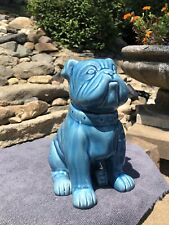 Escultura de estatueta vintage em cerâmica arte porcelana esmalte azul buldogue inglês em perfeito estado comprar usado  Enviando para Brazil