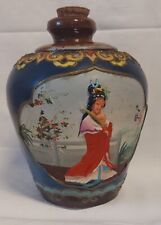 Antike Chinesische Bottle Flasche Keramik Glasur Handmade Geisha Frau..., usado comprar usado  Enviando para Brazil