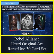 REBEL ALLIANCE UZURI ARTE ORIGINAL RARA+U 30 CARTAS CONJUNTO-TOPPS STAR WARS CARD TRADER comprar usado  Enviando para Brazil