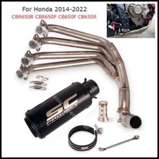 Tubo de escape preto sistema completo para Honda CBR650R CBR650F CB650F 2014-2022 comprar usado  Enviando para Brazil