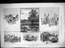 Old antique print for sale  UK