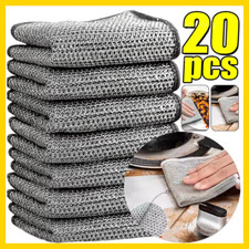 Usado, 10 peças pano de limpeza arame de aço anti-riscos toalha de louça trapos de microfibra comprar usado  Enviando para Brazil