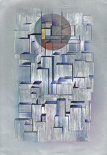 Peinture composition abstraite d'occasion  Les Sables-d'Olonne