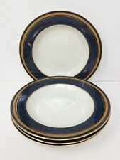 Conjunto 4 tigelas de sopa Mikasa Grande marfim L2826 lápis imperial aro largo ouro azul comprar usado  Enviando para Brazil