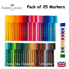 CONJUNTO DE 25 CANETAS CONECTOR PONTA DE FELTRO FABER CASTELL - Marcadores de artista e artesanato comprar usado  Enviando para Brazil