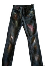 Jeans dipinti mano usato  Villanova Marchesana