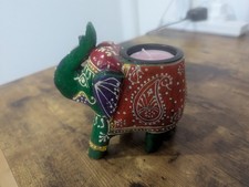 Wooden painted elephant for sale Wooden painted elephant for sale  LONDON