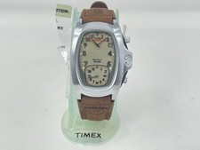 Raro Timex Expedition Indiglo relógio de quartzo zona dupla pulseira de couro original WR50 comprar usado  Enviando para Brazil