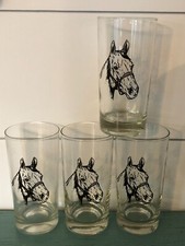 Conjunto de 4 Copos de Coquetel Vintage Cabeça de Cavalo Highball Kentucky Derby BOM! comprar usado  Enviando para Brazil
