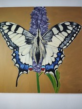 Peinture huile papillon d'occasion  Lambesc