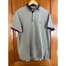 Polo Assn dos EUA. Camisa polo masculina Ralph Lauren cinza com gola azul tamanho XL, usado comprar usado  Enviando para Brazil