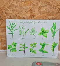 Herbs design toughened for sale  PETERSFIELD