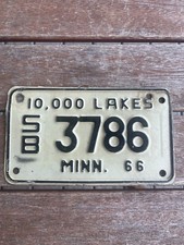 Placa de licença vintage 1966 1967 Minnesota SB scooter bicicleta ciclomotor não motocicleta comprar usado  Enviando para Brazil