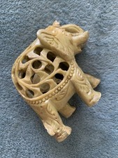 Carved soapstone elephant for sale  WELLINGBOROUGH