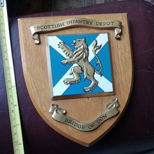 Military plaque scottish for sale  REDRUTH