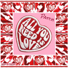 Patch de tecido temático inspirado nos Beatles Iron On All You Need Is Love 3X3 polegadas comprar usado  Enviando para Brazil