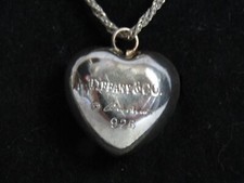 Tiffany heart pendant for sale  RUGBY