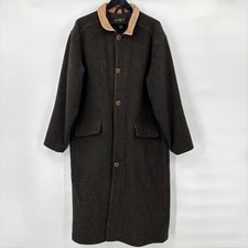 Sobretudo masculino Eddie Bauer tweed grande alto lã colarinho de couro trincheira vintage comprar usado Sobretudo masculino Eddie Bauer tweed grande alto lã colarinho de couro trincheira vintage comprar usado  Enviando para Brazil