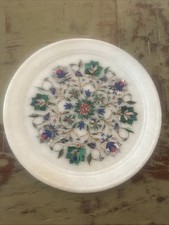 Mesa de jantar decorativa 9” mármore branco multi incrustação pedra decs comprar usado  Enviando para Brazil
