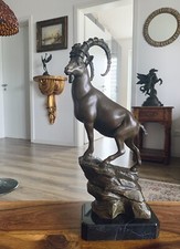 Bronzefigur steinbock hörner gebraucht kaufen  Berlin
