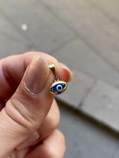 Pingente Evil Eye de Vidro Murano Azul Ouro Maciço 14k, Ouro 14k, Boa Sorte comprar usado  Enviando para Brazil
