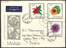 (BL) Poland 1967 KWIATY OGRODOWE First Day Cover na sprzedaż  Wysyłka do Poland