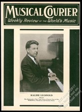 1934 Ralph Leopold foto no piano Musical Courier capa emoldurada comprar usado  Enviando para Brazil