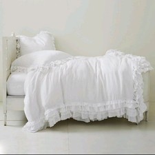 RARO Edredom Rachel Ashwell Shabby Chic COUTURE Anágua King com 100% LINHO/RENDA comprar usado  Enviando para Brazil