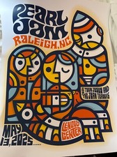 POSTER PEARL JAM RALEIGH CAROLINA DO NORTE 13/05/2025 DON PENDLETON LENOVO CENTER comprar usado  Enviando para Brazil