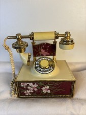 Telefone rotativo vintage DECO-TEL estilo provincial francês floral bronze dourado comprar usado  Enviando para Brazil