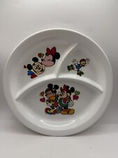 Pratos infantis divididos retrô rosa melamina desgaste Disney Mickey & Minnie Mouse comprar usado  Enviando para Brazil