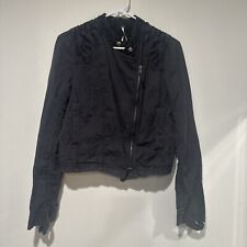 Chaqueta de Motocicleta Free People Talla S Gris Ligera Cremallera Encaje Mujer segunda mano  Embacar hacia Argentina