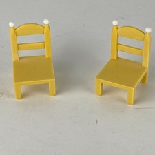 Cadeiras Calico Critters Epoch Sylvanian design botões brancos na parte de trás, usado comprar usado  Enviando para Brazil