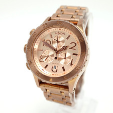 Relógio Nixon 38-20 cronógrafo tom ouro rosa 38 mm data cronógrafo aço inoxidável comprar usado  Enviando para Brazil