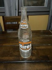 Usado, Garrafa de vidro transparente Hires Root Beer 10 fl oz 1 litro 12” de altura vintage comprar usado  Enviando para Brazil
