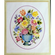 Sem fios!  Elsa Williams MERTON VASO II Kit de Bordado Crewel Cottage Core Floral comprar usado  Enviando para Brazil