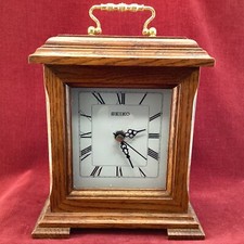 Relógio de mesa Seiko madeira carruagem prateleira QXG337Z operado por bateria (3B) MO#8619 comprar usado  Enviando para Brazil