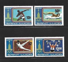 SANTA LUCIA . Año: 1980. Tema: OLIMPIADAS DE MOSCU-1980., usado comprar usado  Enviando para Brazil