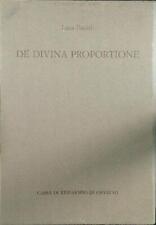 Divina proportione pacioli usato  Italia