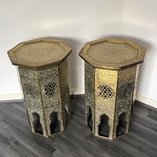 Pair brass octagonal for sale  LIPHOOK