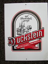 Emailleschild duckstein rotblo gebraucht kaufen  Bergkirchen