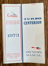 1973 Cessna Modelo T210L Turbo Centurion Manual do Proprietário Original D1007-13-RAND-300 comprar usado  Enviando para Brazil