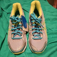Tênis de corrida feminino ASICS gel-titânio prata azul verde tamanho 9 comprar usado  Enviando para Brazil