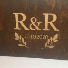 Gold monogram wooden for sale  Taftville