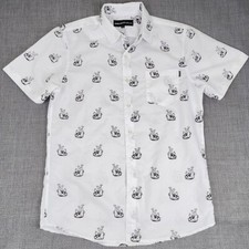 Camisa Molokai Surf Co. Skull & Mushroom gráfica botão para baixo manga curta comprar usado  Enviando para Brazil