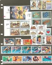 Conjunto de ano comemorativo dos EUA 1992 com painel da 11ª Guerra Mundial, folhetos, 64 selos no total, sem marca de charneira, usado comprar usado  Enviando para Brazil