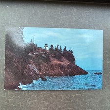 CARTÃO POSTAL FAROL Luz de Cabeça de Coruja Maine Pré-1980 Cromado Ilustração Oriental, usado comprar usado  Enviando para Brazil