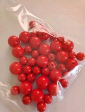 Red acrylic beads for sale  DONCASTER
