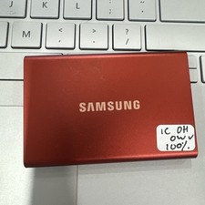 Unidade de Estado Sólido Externa SSD Vermelha Samsung T7 1TB MU-PC1T0T 100% Boa Saúde 0W comprar usado  Enviando para Brazil