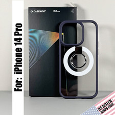 Capa CASEKOO para iPhone 14 Pro - Transparente com moldura roxa | Suporte magnético para anel comprar usado  Enviando para Brazil